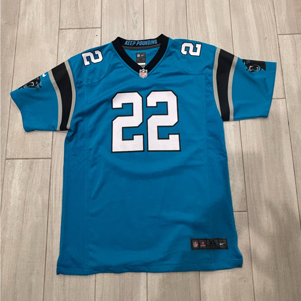 Nike NFL Carolina Panthers Christian McCaffrey #22 Blue
Game Jersey